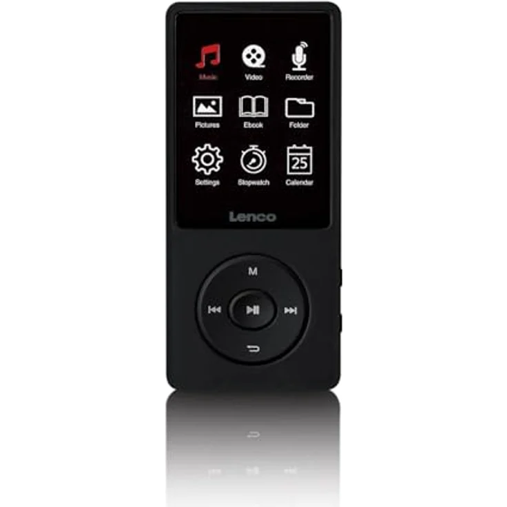 Lenco Xemio-669BK MP4-Player, 8GB Speicher, 6,1 cm TFT-LCD-Display, integriertes Mikrofon, schwarz – Bild 1