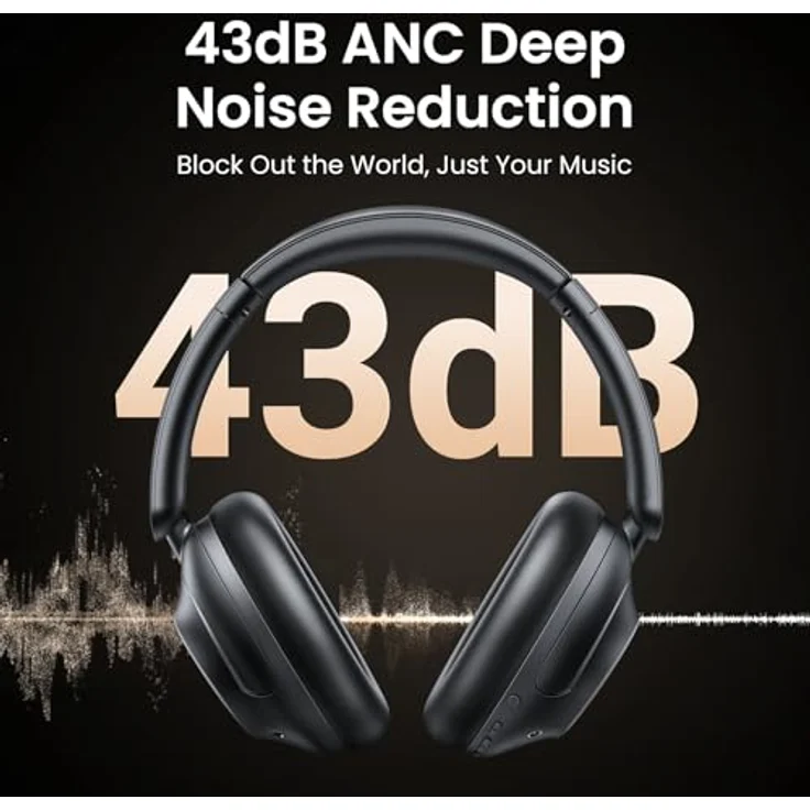 Ugreen Hp202 Hitune Max5 Wireless In-Ear-Kopfhörer mit Hybrid Noise Cancellation ANC - Schwarz, Bluetooth 5.0, 90 Stunden Akkulaufzeit, USB-C Schnellladung – Bild 3