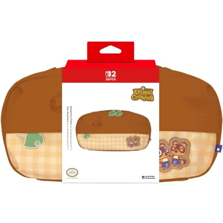 HORI Adventure Pack - Animal Crossing Brown - Schultertasche für Nintendo Switch 2 mit verstellbarem Schultergurt und organisiertem Stauraum – Bild 2