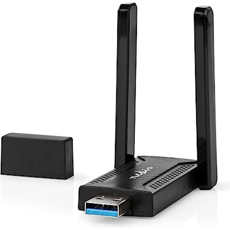 Nedis AC1200 Netzwerk-Dongle, Wi-Fi Dualband 2.4/5 GHz, USB 3.0, für Windows 10/11/8, Wi-Fi Geschwindigkeit bis 1200 Mbps – Bild 1