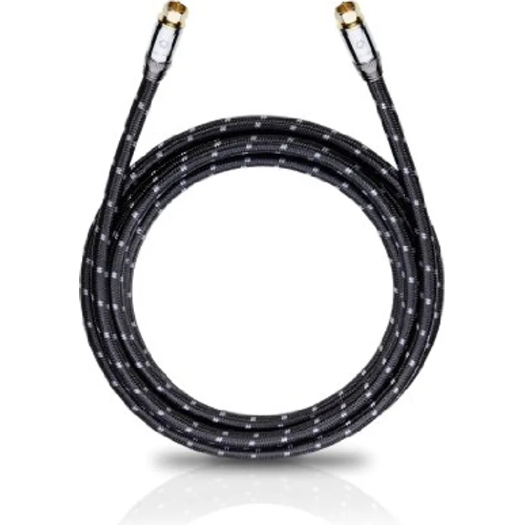 OEHLBACH XXL Transmission Ultra S - High End HPOCC Sat-Kabel, Antennenkabel für Satellit und Sky Receiver - F-Steckern m/m, DVB-S/S2, Full HD, HDTV, 4k, UHD - 10m, schwarz/grau