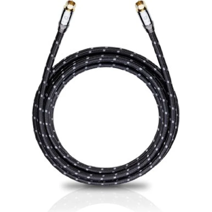 OEHLBACH XXL Transmission Ultra S - High End HPOCC Sat-Kabel, Antennenkabel für Satellit und Sky Receiver - F-Steckern m/m, DVB-S/S2, Full HD, HDTV, 4k, UHD - 10m, schwarz/grau – Bild 1