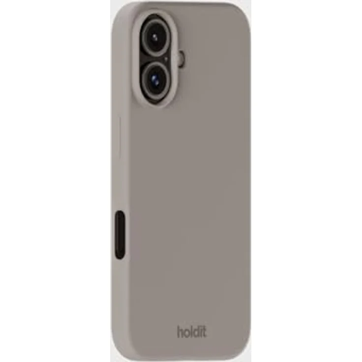 holdit Silikonhülle iPhone 16-0,8mm Ultra dünn Handyhülle Silikon - Trendy Slim Silicone case mit Voller Schutz (erhöhte Kante für Kameraschutz) - Taupe – Bild 2