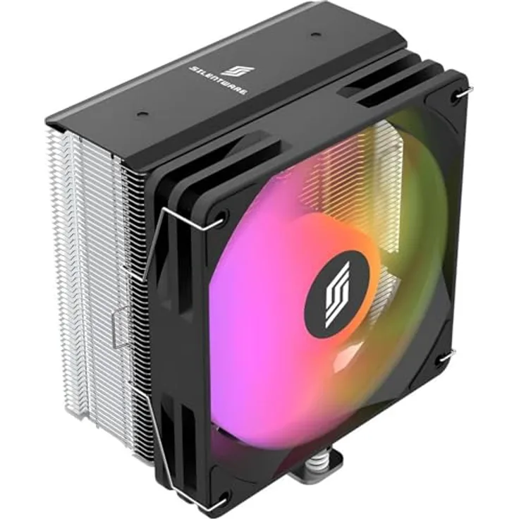 Silentware CPU Kühler Bora RGB, 5 Heatpipes, 120mm PWM A-RGB Lüfter, Kompatibel mit LGA 115X/1200/1700/1851 und AM4/AM5, bis 215W TDP