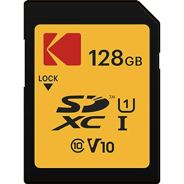 Kodak SD-Karte 128 GB Premium Performance, U3 V30, ideal für Full-HD und 4K Aufnahmen, stoßfest und wasserabweisend