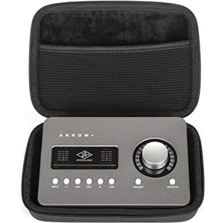 Analog GLIDE Case für Focusrite Scarlett 4i4 / UA Arrow / Solo, DJ Case, schwarz, robustes EVA-Material, kompakt und schützend