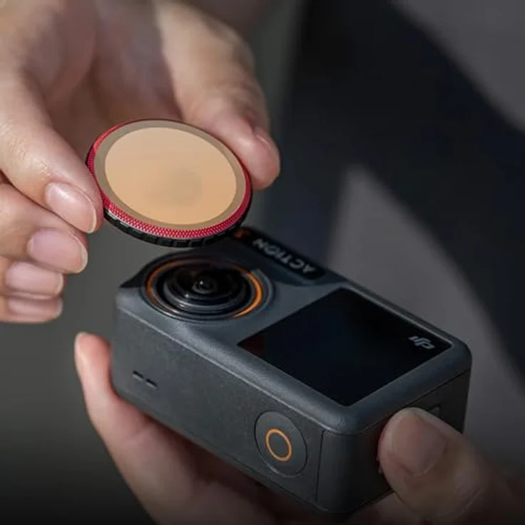 PGYTECH DJI Osmo Action 3 CPL Polarisationsfilter (professionell) wasserdicht & öldicht (P-32C-011) - Deutsches SCHOTT Glas, Luftfahrt-Aluminium, Farbsättigung & Bildklarheit – Bild 2