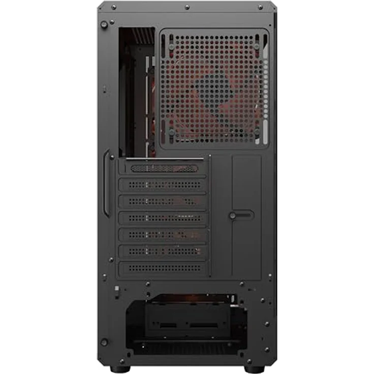 Cougar Midi-Tower Gehäuse Airface Pure PRO, ARGB, Schwarz, für ATX, mATX, Mini-ITX, mit 3 vorinstallierten 120 mm Lüftern und seitlichem Sichtfenster – Bild 2