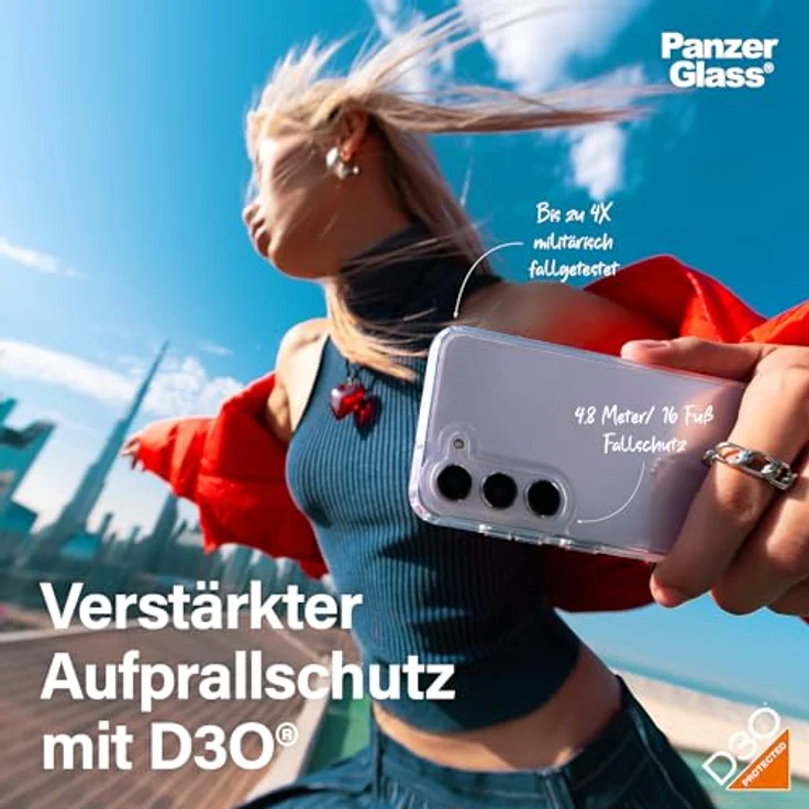 Panzer Glass Ultimative Schutzhülle für Samsung Galaxy A55 HardCase mit D3O - Langlebig und Nachhaltig, schwarz – Bild 3