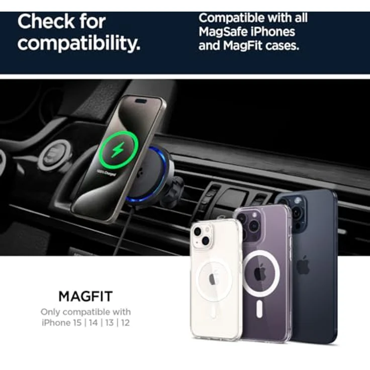 Spigen OneTap Pro 3 CryoMax, Smartphone Halterung mit MagSafe-Kompatibilität, schwarz – Bild 2