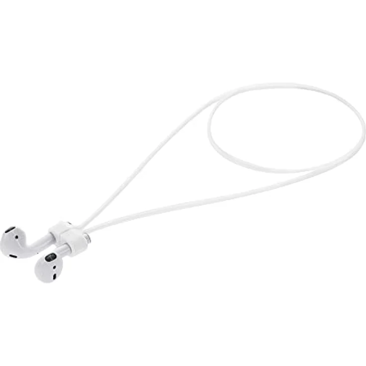kwmobile Halteband magnetisch kompatibel mit Apple Airpods - 80 cm Kopfhörer Halter Band Strap in Weiß – Bild 1