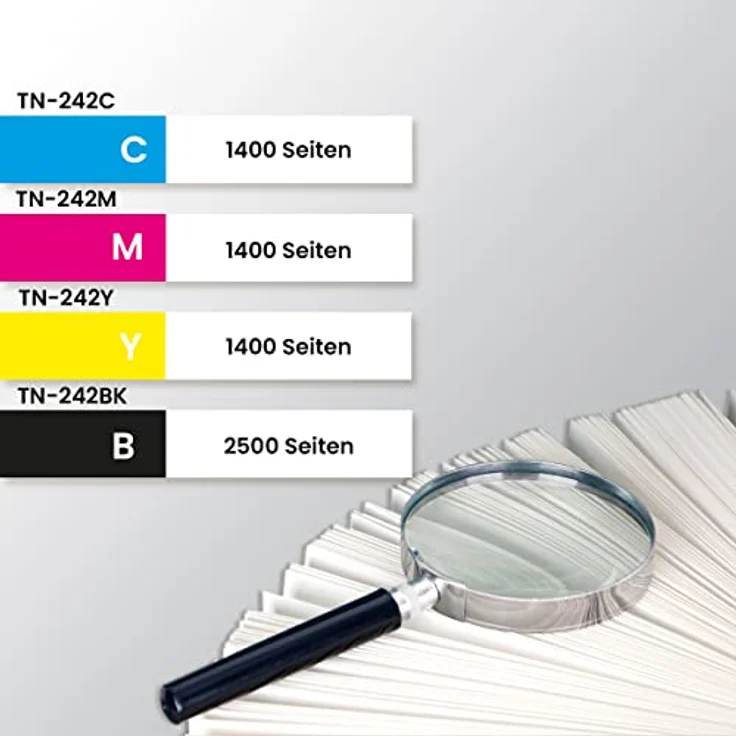 Xerox Tonerpatrone TN-242BK, Everyday Schwarz, 2500 Seiten, kompatibel mit Brother – Bild 2