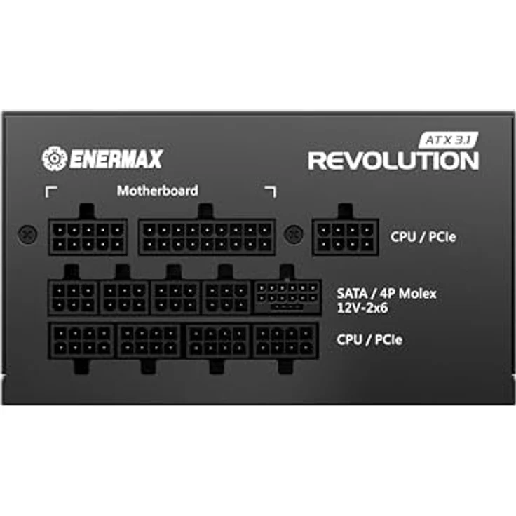 ENERMAX Revolution ATX 3.1 ERS1200EWT-V2, 1200 Watt vollmodulares ATX 3.1 PC Netzteil, PCIe 5.1, 80 PLUS Gold, Semi-Fanless 120mm Lüfter, 105°C japanische Kondensatoren – Bild 5