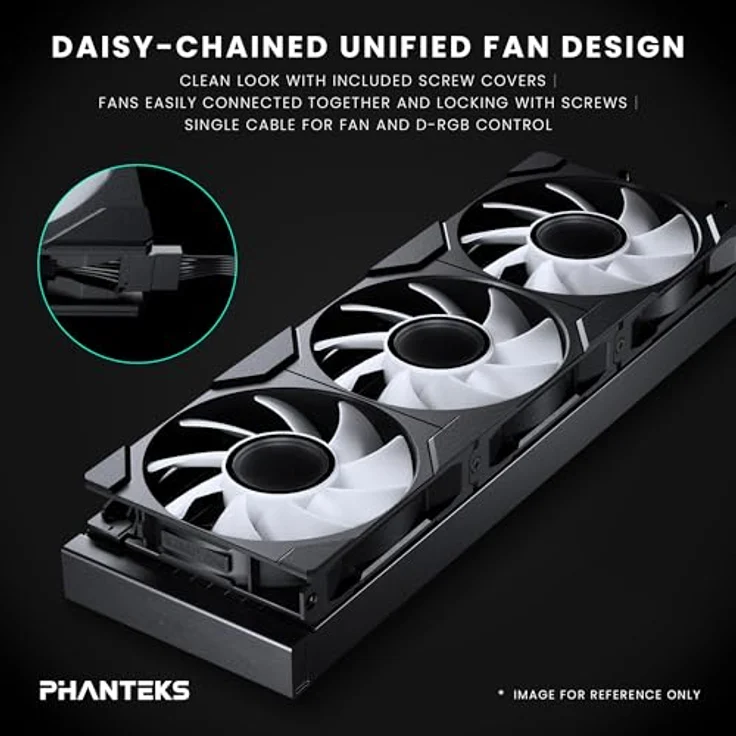 Phanteks Glacier One 360M25-LCD, AIO Liquid CPU Kühler mit 6 Zoll IPS LCD, 120 mm M25 Gen2 D-RGB Lüfter, Hochleistungs-Kupfer-Kühlplatte, Intel & AMD kompatibel, Schwarz – Bild 5