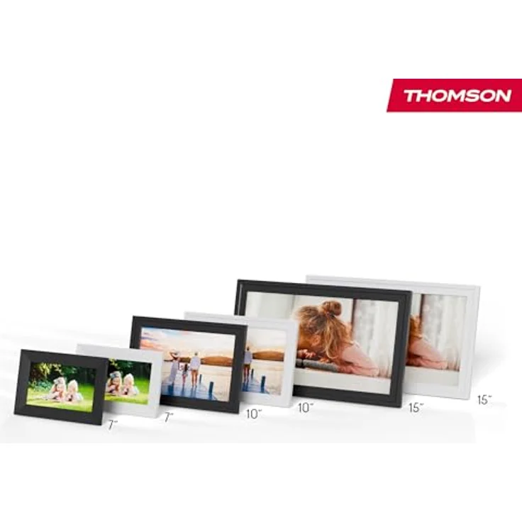 Thomson 7" Smart Photo Frame, digitaler Bilderrahmen, Schwarz, mit WLAN-Funktion und intuitivem Touchscreen – Bild 3