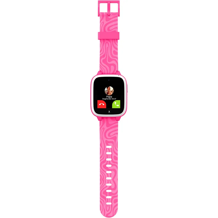 Xplora Smartwatch-Armband XGO3 Strap, Pink Zebra, Dornverschluss, kompatibel mit Smartwatch