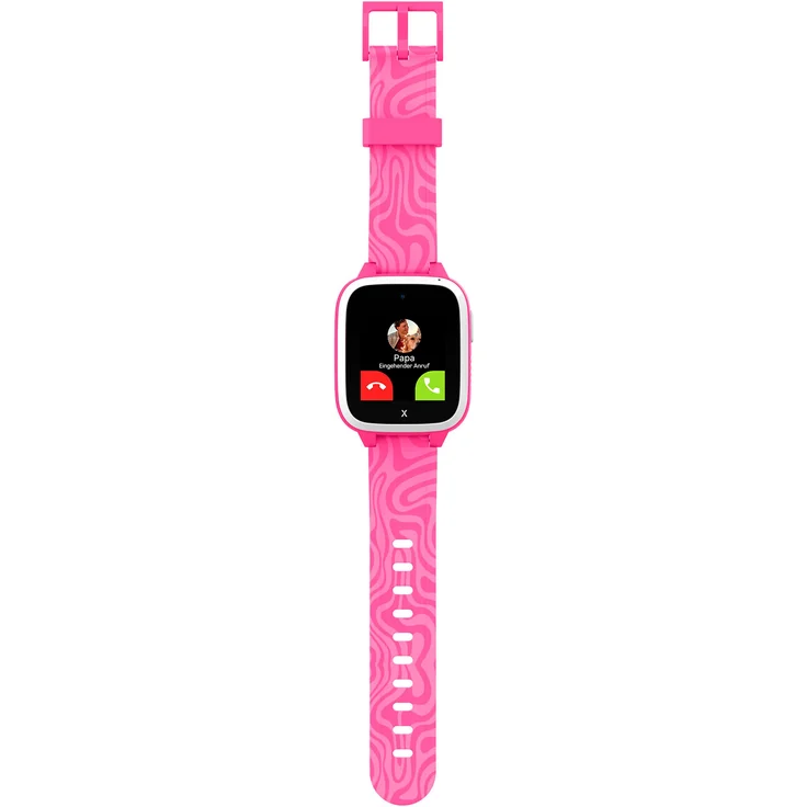 Xplora Smartwatch-Armband XGO3 Strap, Pink Zebra, Dornverschluss, kompatibel mit Smartwatch