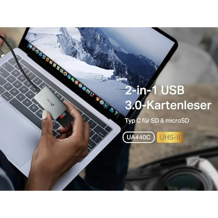 TP-Link UA440C USB Type-C auf SD-Kartenleser, 3 × schnellere Datenübertragung, unterstützt Karten bis 2 TB, kompatibel mit Mac, Windows, iPadOS, iOS, Android und Linux – Bild 3