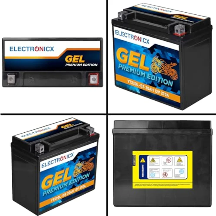 Electronicx Extreme Edition GEL Motorradbatterie 20Ah 12V - wartungsfrei, auslaufsicher, vibrationsfest für Motorrad, Roller, Quad und ATV – Bild 9