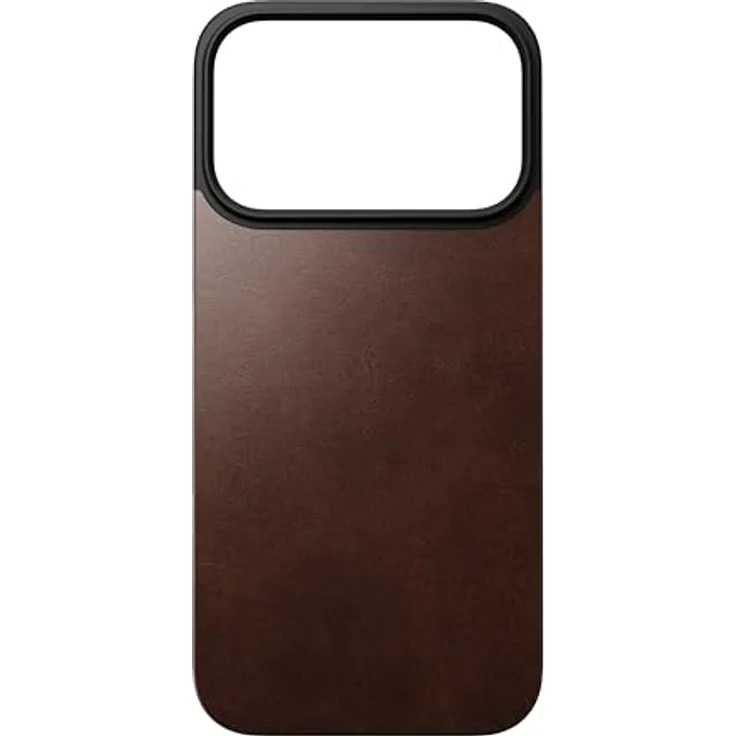 NOMAD Magnetic Leather Backcover MagSafe für iPhone 17 Pro, ultradünnes Echtleder-Backcover in Rustic Brown, MagSafe-kompatibel mit stabilem Fiberglass-Kern und weicher Mikrofaser-Innenseite – Bild 1