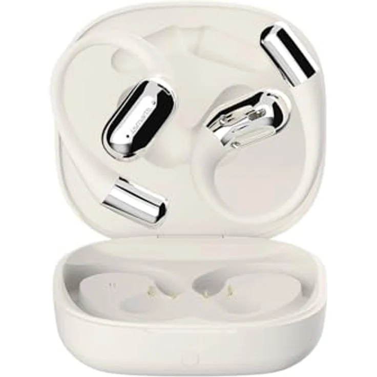 4smarts SkyBuds AI Screen, Open-Ear Bluetooth Kopfhörer mit 96 Stunden Akkulaufzeit, Beige – Bild 2