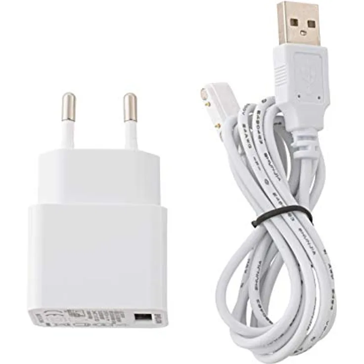 Sigor Easy Connect Ladekabel inkl. Netzteil, Magnetisches 1,2m Ladekabel für Akkuleuchten mit Easy Connect-Anschluss, weiß