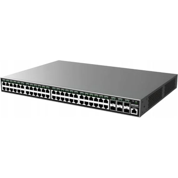 GRANDSTREAM GWN7806P Verwaltbarer Switch Layer (Layer) 2+ rackable Ports: 48x GbE RJ45 PoE 802.3 AF/at, 30 W pro Port, Gesamtleistung 360 W, 6X SFP+, internes Netzteil Marke – Bild 2