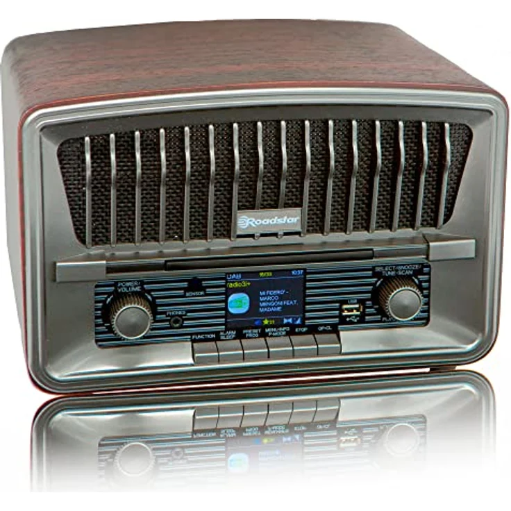 Roadstar HRA-270 CD+ BT, Retro Digitalradio mit DAB+ und Bluetooth, integrierter CD-Player, 20 Radiospeicherplätze, Farbdisplay – Bild 8