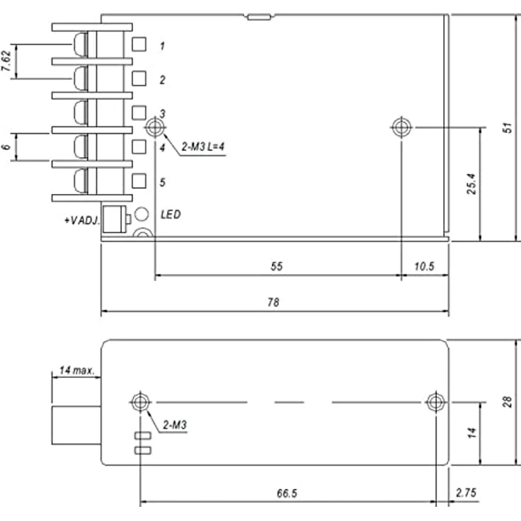 LED-Netzteil 26,4 W 24 V 1,1 A, MeanWell, rs-25 ? 24 – Bild 3