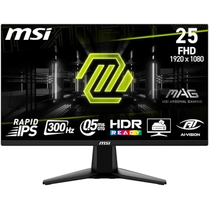 MSI MAG 255XF, 24.5" LED Fast IPS FullHD Monitor mit 300Hz, 0.5ms Reaktionszeit und breitem Farbspektrum – Bild 1