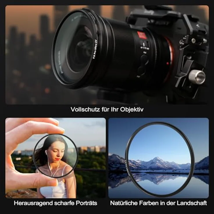 Rollei F:X Pro Ultra UV Rundfilter 77mm, hochwertig beschichtet, bruch- und kratzsicher, geeignet für 150MP und 8K – Bild 10