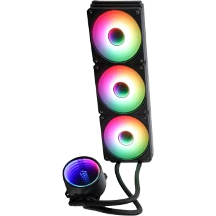 Gelid Solutions Liquid 360 - All-in-One CPU AIO Wasserkühler mit 3x 120mm RGB Lüfter, 750-1800 U/min, AM5 und LGA 1700 kompatibel, beinhaltet GC4 Wärmeleitpaste. – Bild 3