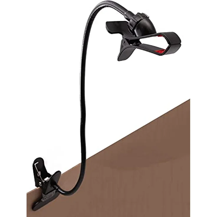 SYSTEM-S Universal Halter Flexibler Tisch & Bett Schwanenhals Haltearm Halterung für Smartphone Handy – Bild 2