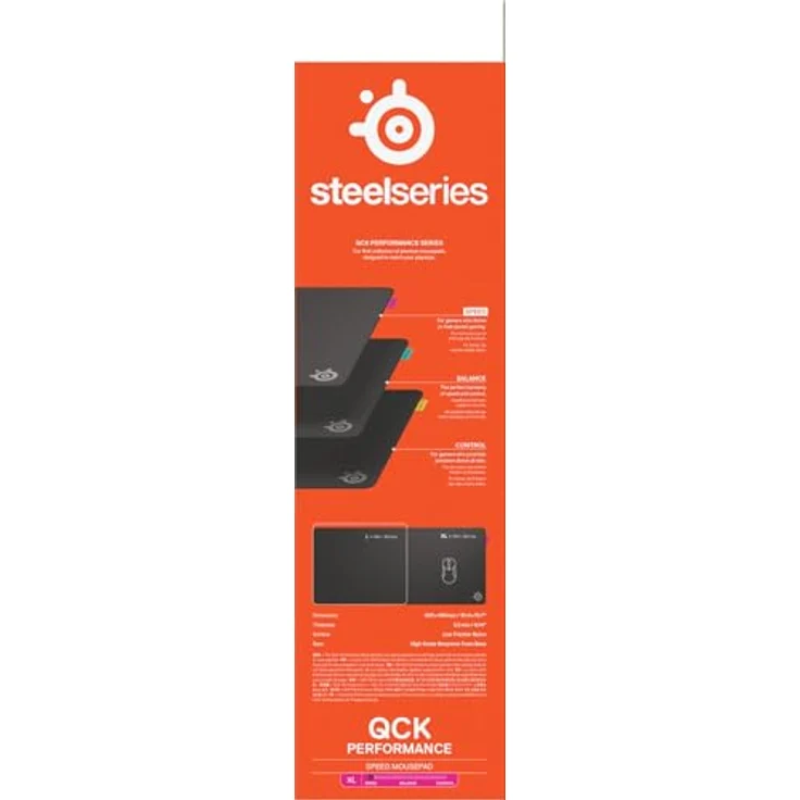 SteelSeries QcK Performance Speed XL Mauspad - Schwarz, Ultra-glatte Oberfläche, Rutschfeste Basis, 900 x 400 mm – Bild 13