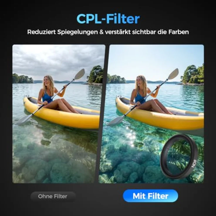 Rollei ND Filterset für DJI Osmo Action 5 PRO/4/3, ND8+ND16+ND32+CPL, optimales lichtreduzierendes Zubehör für klare Aufnahmen – Bild 5