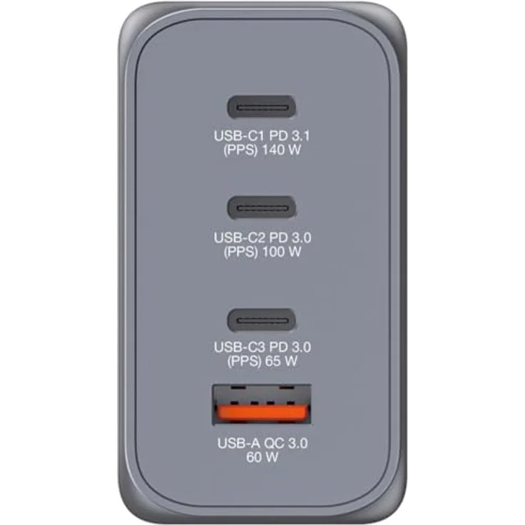Verbatim GNC-240 GaN Charger 4 Port 240W USB A/C (EU/UK/US), Schwarz - Schnellladefunktion, Sicherheitsfunktionen, vielseitige Schnittstellen – Bild 3