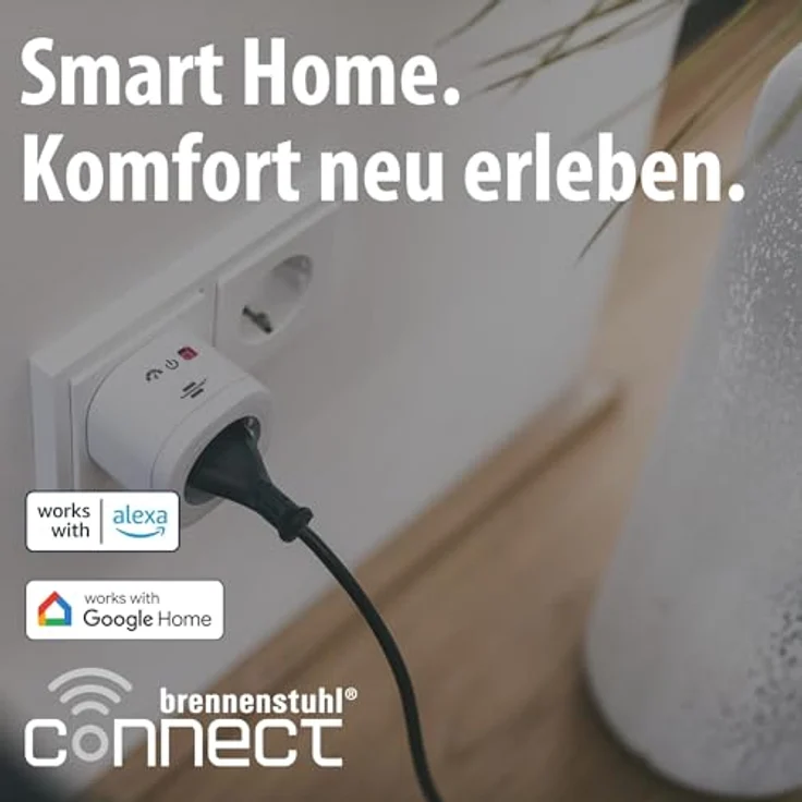 Brennenstuhl 1294880, Smarte Steckdose, WLAN, kabellos, weiß, 3680 W – Bild 2