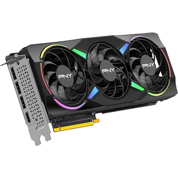 PNY GeForce RTX™ 5070 12GB ARGB OC Triple Fan Grafikkarte DLSS 4, NVIDIA Blackwell Architektur mit hocheffizientem Speicher – Bild 4
