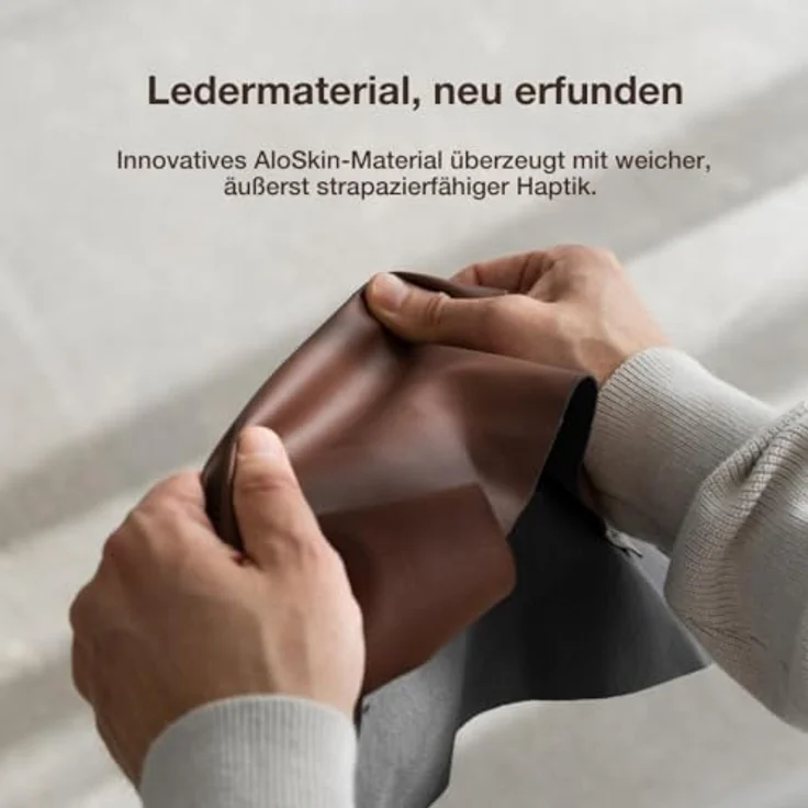 Woodcessories - Leder Case, Handyhülle kompatibel mit iPhone 15 Plus Hülle braun - Nachhaltig aus Aloe Vera Pflanzen – Bild 3