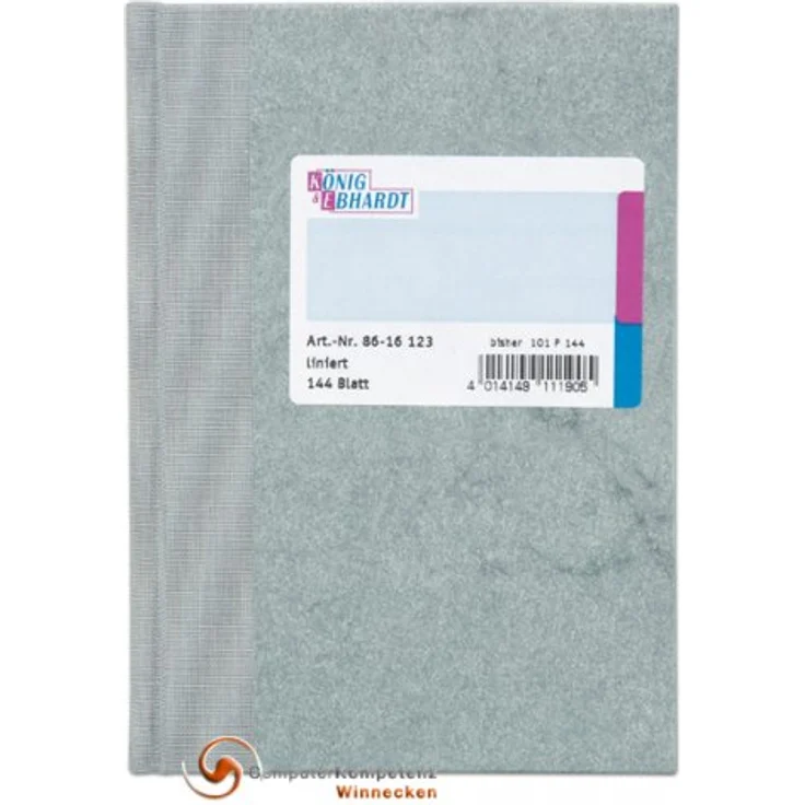 König & Ebhardt Notizbuch Geschäftsbuch A4, liniert, 96 Blatt, hellblau, Fadenheftung, austauschbare Kopfleiste – Bild 1
