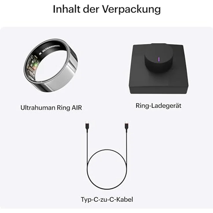 Ultrahuman Ring Air (9, Space Silver), Smart Ring mit Schlaf- und Bewegungsindex, 2,4 g leicht, Silber – Bild 8