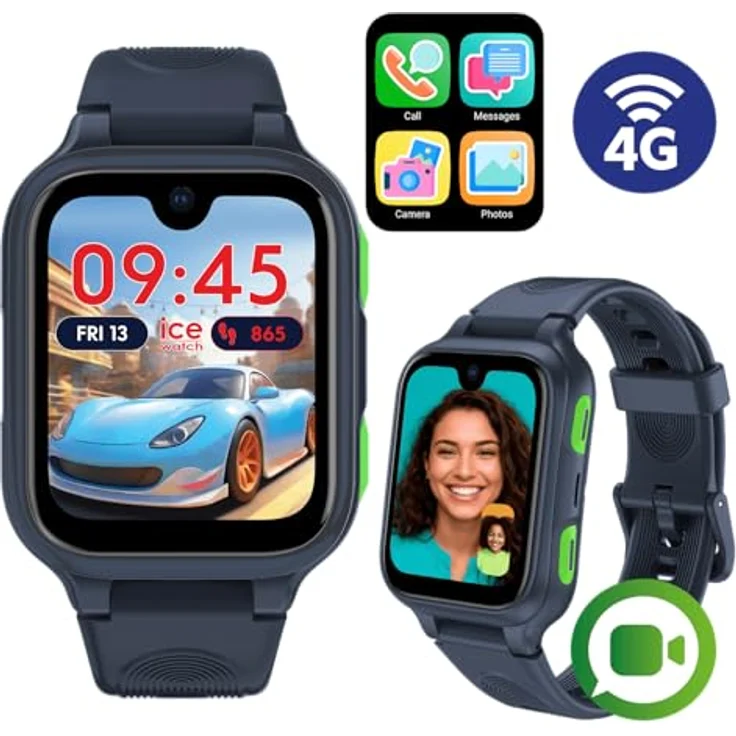 Ice-Watch ICE Kids 4G 2.0, Smartwatch für Kinder mit 1,78" AMOLED Display, GPS, 4G-LTE, Blau – Bild 2