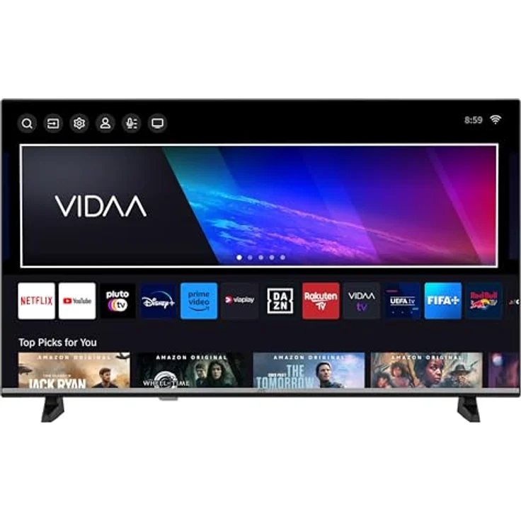 JVC Fernseher 40 Zoll Smart TV VIDAA LT-40VDF5455 - Full HD Fernseher, HDR TV mit integriertem Triple-Tuner, LED TV schwarz – Bild 1