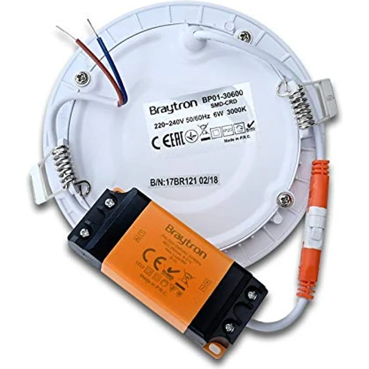 ENERGMiX 6w Einbauleuchte Deckeneinbau Panelleuchte slim Flach Ø12 cm Kaltweiß, Niedriger Stromverbrauch, 380 Lumen – Bild 3