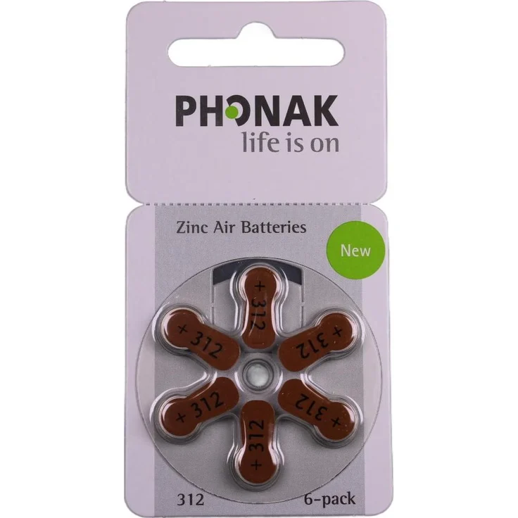Phonak Hörgeräte Batterien 312er, 90 Stück für langanhaltende Leistung