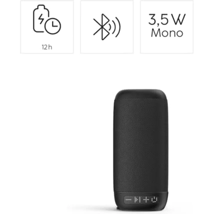 Hama Tube 4.0, Bluetooth Lautsprecher 3,5 W mit bis zu 12 h Laufzeit, Schwarz – Bild 3