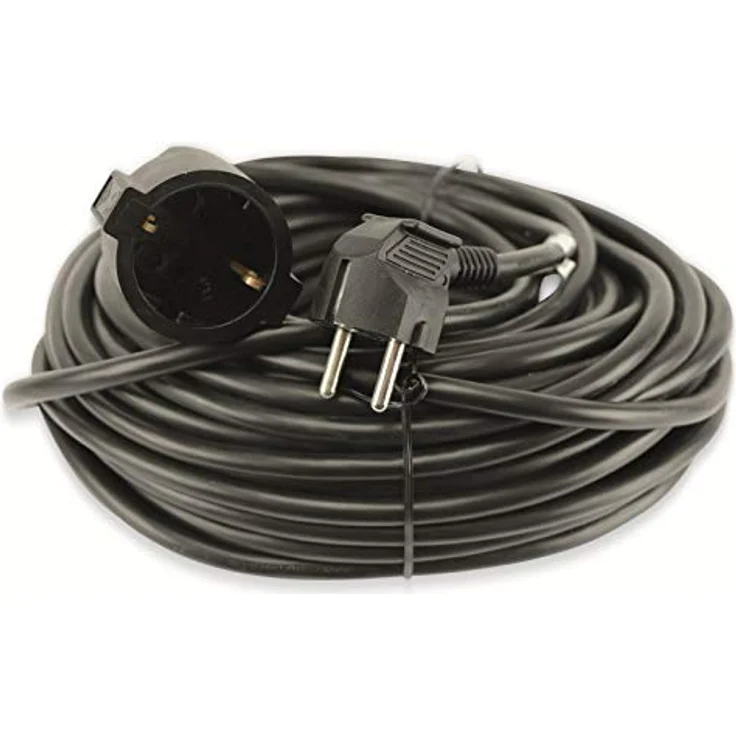 Meister Schutzkontakt-Verlängerung - 25 m Kabel - schwarz - Kunststoffleitung - IP20 Innenbereich - Verlängerungskabel mit Kindersicherung - Schuko-Verlängerung - 7433220 – Bild 3