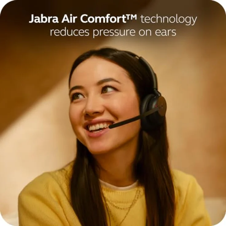 Jabra Evolve3 45 Mono, LINK 390a, Kabelloses On Ear Headset mit Bluetooth® und drei Mikrofonen, Schwarz – Bild 3