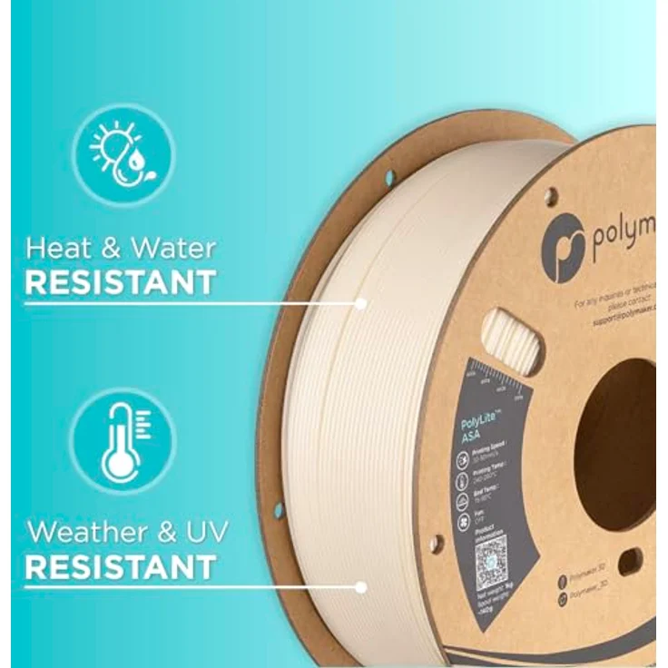 Polymaker PolyLite ASA Transparent, 3D Filament 1,75 mm, 1.000 g mit UV-Beständigkeit und Wetterfestigkeit – Bild 5
