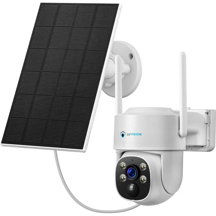LUVISION W601 Überwachungskamera, Solar WLAN PTZ Kamera mit 360° Schwenkfunktion, Farb-Nachtsicht, PIR Personenerkennung, 2-Wege Audio - Preisvergleich